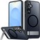SPIDERCASE Magnetic for Samsung Galaxy S25 Case 3 Stand Ways Military Grade Drop Protection with Invisible Stand Shockproof Slim Case for Samsung Galaxy S25 62 Black