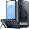 SPIDERCASE Magnetic for Samsung Galaxy S25 Case 3 Stand Ways Military Grade Drop Protection with Invisible Stand Shockproof Slim Case for Samsung Galaxy S25 62 Black