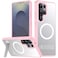 SPIDERCASE Only for Samsung Galaxy S25 Ultra Case Magnetic with 3 Stand Ways Military Grade Drop Protection with Invisible Stand Shockproof Slim Case for S25 Ultra 5G 69Pink