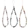 Taouzi Summer Phone Charms Beaded Phone Lanyard Wrist Strap Natural Energy Stone Keychain Charms Strap for Women 3Pcs
