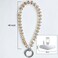 TENOC Beaded Phone Wrist Strap Cellphone Lanyard Chain Sparkling Wristlet Bracelet for Women Champagne
