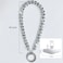 TENOC Beaded Phone Wrist Strap Cellphone Lanyard Chain Sparkling Wristlet Bracelet for Women Grey