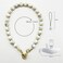 TENOC Marble Beaded Phone Wrist Strap Cellphone Lanyard with Tether Tab HandsFree Phone Chain Wristlet Bracelet Keychain Marble White
