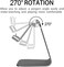 Emoly 2020 Adjustable Cell Phone Stand Phone Holder for Desk Holder Aluminum Desktop Stand Compatible with iPhone Xs Max Xr 8 7 6 6s Plus 5s Charging Accessories DeskAll Smart Phone Silver
