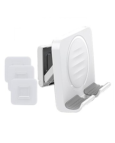 BICEUKI Shower Phone Holder Upgraded Adjustable Tablet Wall Mount Phone Holder for Kitchen Bathroom Dorm Bedroom Compatible with iPhone Series and Other SmartphonesIpadSmartphoneWhite