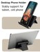 JUSDIQIR Cell Phone Stand for Desk Foldable Cell Phone Holder Desk Tablet Holder Mobile Phone Dock MultiAngle Universal Adjustable Tablet Dock Black