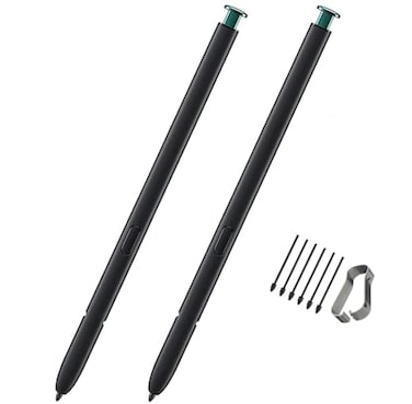 HQB-STAR 2 Pack Replacement Stylus Touch S Pen for Samsung Galaxy S22 Ultra 5G S22U Stylus S Pen ReplacementWithout BluetoothTipsNibs Tweezer Green