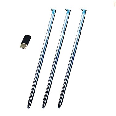 Alovexiong 3 Pack Light Blue Touch Stylus Pen Replacement for LG Stylo 6 Stylus 6 Q730AM Q730VS Q730MS Q730PS Q730CS Q730MA LCD Touch Pen Stylus Pen Typec Adapter