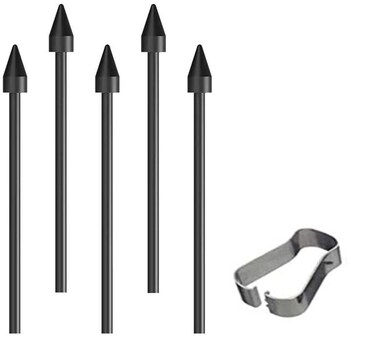 fllynewrite 5 Pack Soft NibsTips Replacement for Lamy ALStar EMR Stylus Digital Pen Replacement TipsNibs WTools 5PCS TipsBlack