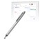 BoxWave Stylus Pen Compatible with Skylight Calendar 15 inch DualTip Capacitive Stylus Fiber Tip Disc Tip Capacitive Stylus Pen Metallic Silver