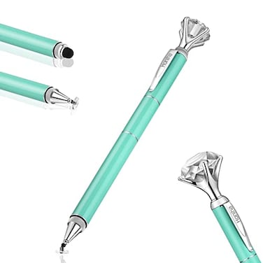 Honiha Stylus Pen Big Diamond MultiTips Stylus Pens for Touch Screens Capacitive Stylus Universal Stylist Pen for for iPad iPhone and All Other Tablets Cell PhonesGreen