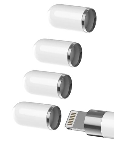 HOYULLI Pencil Cap4 Pack Top Magnetic Adapter 1st Generation Caps Accessories First Gen Stylus Pen Replacement Accessory Compatible for IPad 6 7 8 9 10th129 Inch IPad Pro 1 10th 105 Inch