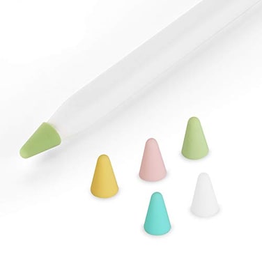 ZALU hwojjha Silicone Nibs Cover Writing Protection for iPad Pencil Compatible with Apple Pencil Tips 2nd Gen Black