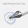 D & Replacement Disc Tips High Precision Fine Point Round Disk for 2 in 1 Series Stylus Pen Clear 10 Pack