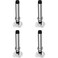 D & Replacement Disc Tips High Precision Fine Point Round Disk for 2 in 1 Series Stylus Pen Clear 4 Pack