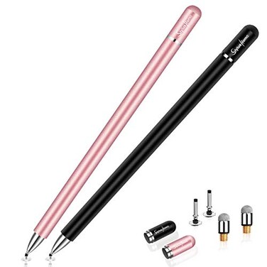 STYLUSHOME Stylus for iPad 2 Pcs StylusHome Magnetic Disc Universal Stylus Pens Touch Screens for AppleiPhoneIpad proMiniAirAndroidMicrosoftSurface All Capacitive Touch Screens BlackRose Gold
