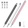 AmberVec Stylus Pens for Touch Screens 2 in 1 High Precision Universal Stylus Pen for iPad Compatible with Apple iPhone iPad Android Samsung Tablets Phones 3 PackBlackGoldWhite