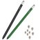 STYLUSHOME StylusHome Stylus for Touch Screens 2 Pcs High Sensitivity 2 in 1 Fiber Tips Pen with 8 Extra Replaceable Tips Stylus for iPad iPhone Tablets Samsung All Universal Touch Screen Black Green