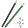 STYLUSHOME StylusHome Stylus for Touch Screens 2 Pcs High Sensitivity 2 in 1 Fiber Tips Pen with 8 Extra Replaceable Tips Stylus for iPad iPhone Tablets Samsung All Universal Touch Screen Black Green
