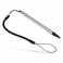 Zopsc Universal High Sensitive Resistive Pen Fine Point Tip Stylus with Spring Cord for Resistive Screen Devices GPS POS PDA ATM Car Navigation Aluminum Black Silver Red 125cm 64g
