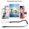 Zopsc Universal High Sensitive Resistive Pen Fine Point Tip Stylus with Spring Cord for Resistive Screen Devices GPS POS PDA ATM Car Navigation Aluminum Black Silver Red 125cm 64g