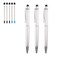YOUMI 3 pcs 2 in 1 Bling Ballpoint Pens Crystal Diamond Pen Capacitive Touch Screen Stylus with Replacement Refills Black Blue Ink Rubber Tips for iPhone iPad Kindle Touchscreen Devices Silver