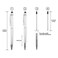 YOUMI 3 pcs 2 in 1 Bling Ballpoint Pens Crystal Diamond Pen Capacitive Touch Screen Stylus with Replacement Refills Black Blue Ink Rubber Tips for iPhone iPad Kindle Touchscreen Devices Silver