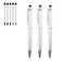 YOUMI 3 pcs 2 in 1 Bling Ballpoint Pens Crystal Diamond Pen Capacitive Touch Screen Stylus with Replacement Refills Black Blue Ink Rubber Tips for iPhone iPad Kindle Touchscreen Devices Silver