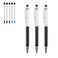 YOUMI 3 pcs 2 in 1 Bling Ballpoint Pens Crystal Diamond Pen Capacitive Touch Screen Stylus with Replacement Refills Black Blue Ink Rubber Tips for iPhone iPad Kindle Touchscreen DevicesBlack