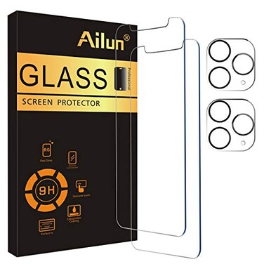 Ailun 2 Pack Screen Protector for iPhone 11 Pro Max 65 inch 2 Pack Camera Lens Protector Tempered Glass Film 9H Hardness HD