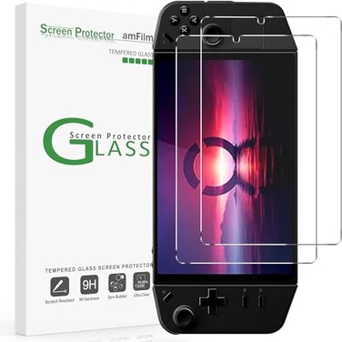 amFilm 2 Pack Upgrade Version Screen Protector for Lenovo Legion Go Handheld 2023 Tempered Glass 88 inch Full Coverage Transparent Ultra HD AntiScratch AntiFingerprint