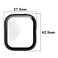 E ECSEM 2Pack Compatible for Amazfit GTS 4 Mini Screen Protector Cover Tempered Glass Screen AllRound PC Matte Protector Case Set for Amazfit GTS 4 Mini for Women Men BlackClear