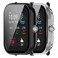 E ECSEM 2Pack Compatible for Amazfit GTS 4 Mini Screen Protector Cover Tempered Glass Screen AllRound PC Matte Protector Case Set for Amazfit GTS 4 Mini for Women Men BlackClear