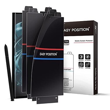 EASY POSITION Screen Protector Samsung S23 Ultra 3Pack for Samsung Galaxy Premium S23 Ultra Screen Protector Effortless Installation CrystalClear View and AllAround Security
