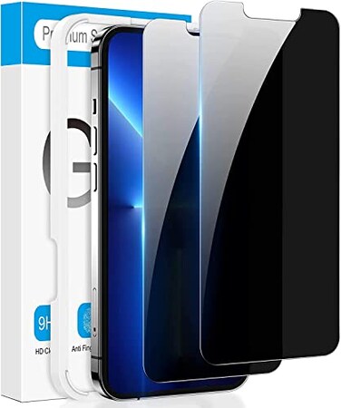 Fotbor for iPhone 16e1413 13 Pro Privacy Screen Protector 2 Pack Privacy Screen Anti Spy Tempered Glass Film with Easy to Install Kit Accessories 61 Inch