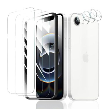 Fynorao 331Pack Screen Protector and Camera Lens Protector for iPhone 17e16e with Installation Alignment Aid Tempered Glass Film ImpactProtection HD AntiScratch 9H Hardness