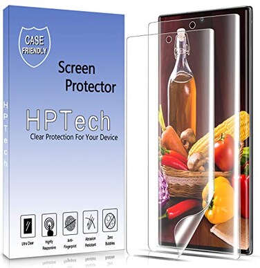 HPTech 2Pack Screen Protector For Samsung Galaxy Note 10 Note 10 5G Full Coverage PET Film HD Clear Bubble Free