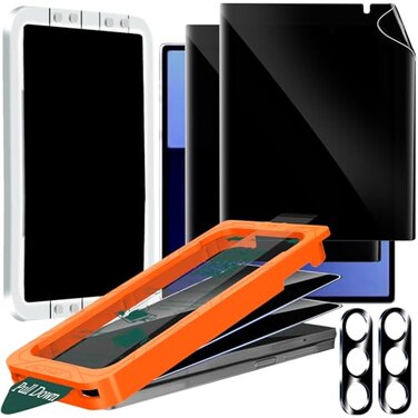 IMBZBK AutoDust Removal 2 Pack Privacy Screen Protector for Samsung Galaxy Z Fold 7 2 Inside AntiSpy Film 2 Front Tempered Glass 2 Camera Lens Protector Accessories with Installation Frame