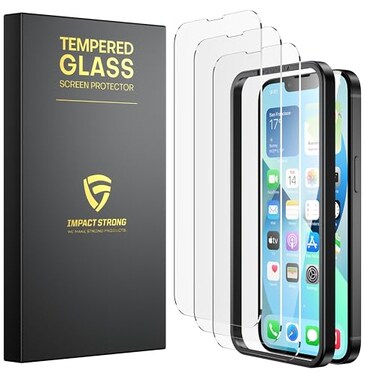 ImpactStrong Shatterproof Tempered Glass Screen Protector for iPhone 14 Easy Installation Frame Bubble Free 9H Hardness Full Coverage Case Friendly 61 Inch 3Pack