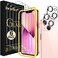 ivoler 6 Pack Tempered Glass for iPhone 13 61 inch 4 Pack with 2 Pack Camera Lens Screen Protector with Alignment Frame AntiScratch Case Friendly Transparent HD Clear Film