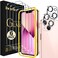 ivoler 6 Pack Tempered Glass for iPhone 13 61 inch 4 Pack with 2 Pack Camera Lens Screen Protector with Alignment Frame AntiScratch Case Friendly Transparent HD Clear Film