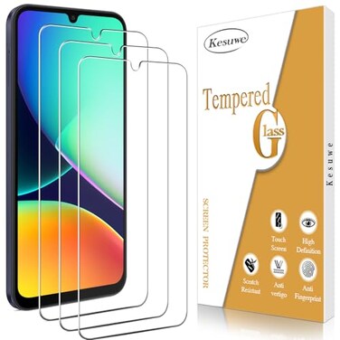 Kesuwe 3 Pack Screen Protector for Samsung Galaxy A26 5G 9H Hardness AntiScratch Bubble Free Ultra Resistant HD Clear Case Friendly Easy Installation