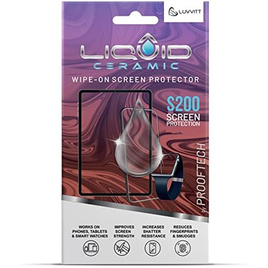 LIQUID CERAMIC Glass Screen Protector With 200 Coverage Wipe On Shatter and Scratch Resistant Nano Protection for All Phones Tablets and Smart Watches Universal