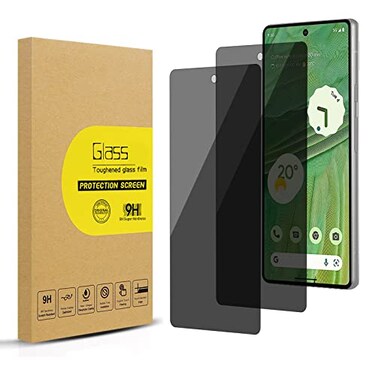 Lokyoo 2 Pack Privacy Screen Protector for Google Pixel 7 AntiSpy Tempered Glass Ultra HD AntiScratch BubbleFree Easy Install 9H Protective Glass