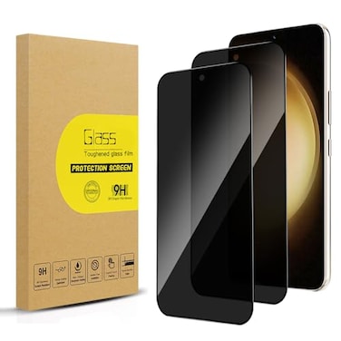 Lokyoo 2 Pack Privacy Screen Protector for Samsung Galaxy S23 PlusS23 AntiSpy Tempered GlassFingerprint Unlock Support AntiScratch BubbleFree Easy Install 9H Protective Glass