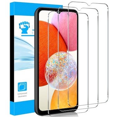 LYWHL 3 Pack for Samsung Galaxy A14 5G Screen Protector Tempered Glass HD Clear 9H Hardness Protective Film for Galaxy A14 AntiScratch Bubble Free Easy Install Case Friendly Transparent