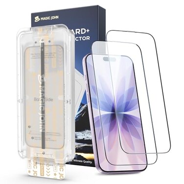 MAGIC JOHN 3rd Gen Upgraded for iPhone 17 Screen Protector 63 InchHD ClearShatterproof Tempered FilmAuto DustEliminationBubble FreeEasy Installation2 Pack