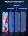 Mkeke for iPhone 15 Pro Max Screen Protector 3 Pack 9H Hardness MilitaryGrade Drop Protection Sensitive Touch Easy Installation HD Clear Full Edge Coverage Tempered Glass