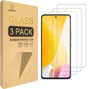 Mr.Shield MrShield 3Pack Designed For Xiaomi 12 Lite Tempered Glass Japan Glass with 9H Hardness Screen Protector with Lifetime Replacement