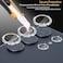 Rayorcon Camera Lens Protector for Samsung Galaxy S25 Ultra Tempered Glass Lens Protector Aluminum Alloy Ring Camera Cover Fits for Samsung Galaxy S25 Ultra Glitter Silver